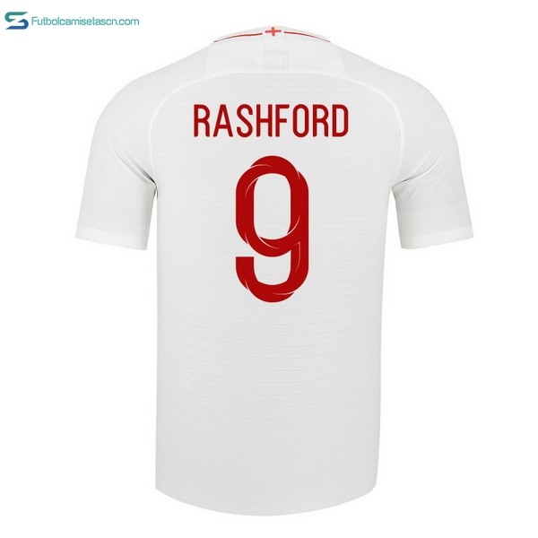 Camiseta Inglaterra 1ª Rashford 2018 Blanco